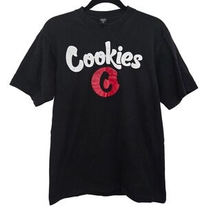 Cookies SF Shirt Men M Black Red C Bite Logo Streetwear Berner T‎ Shirt